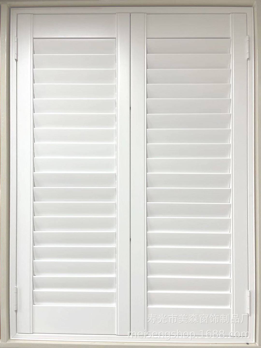 透气窗欧式椴木百叶窗折叠门百叶卧室遮光隔断推拉门美观复古客厅