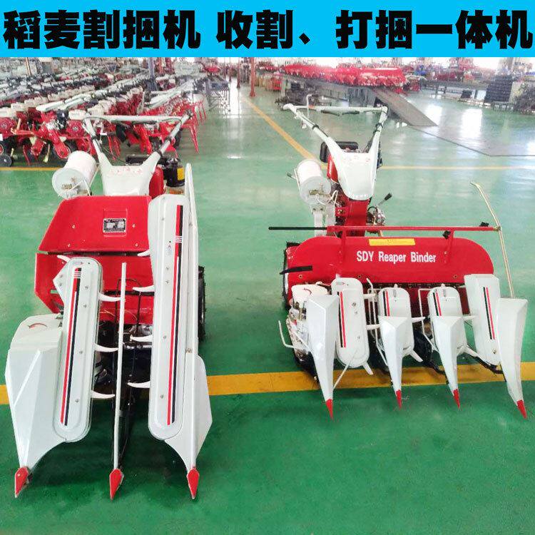水稻割捆机小麦收割打捆一体机手扶自走式燕麦草收割机倒伏可收割