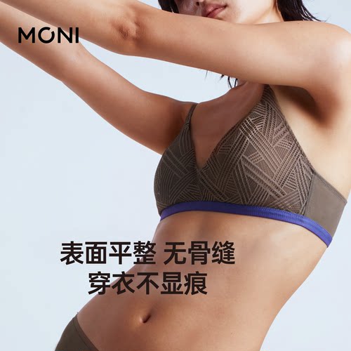 法式蕾丝超薄无钢圈聚拢文胸