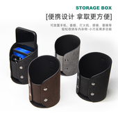 车载翻毛皮车用收纳置物架收纳盒挂袋箱储物盒汽车空调出风口装