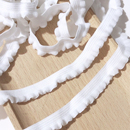 弹力白色毛绒绒木耳花边手工装 辅料 饰材料宽1.2厘米Bjd娃衣服装