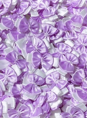 10个价宽3cm紫色双层蝴蝶结配件可爱手工diy装饰材料娃衣服装辅料