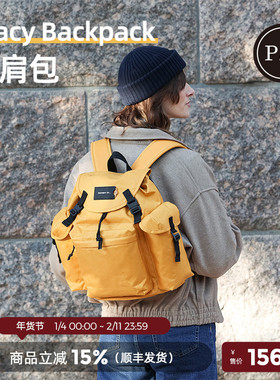 property of荷兰复古Macy双肩包女户外旅行防水背包轻便电脑包