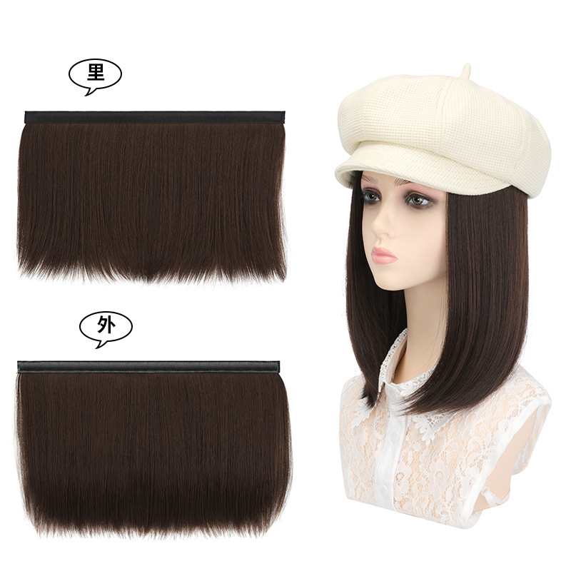 新款假发帽女时尚锁骨发