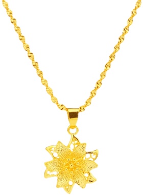 项链2025年新款女款设计感高级越南沙金首饰爱心花朵时尚结婚配饰