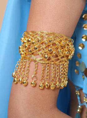 新款印度舞铃铛臂环手链套装