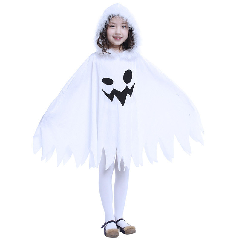 万圣节儿童幽灵连帽cosplay裙