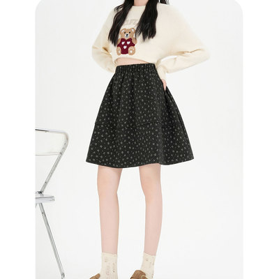 【赠运费险】韩系碎花拼接短裙女