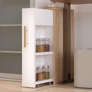 超窄型仅15cm沙发夹缝柜墙边收纳柜小柜床头柜餐厅边几可移动带轮