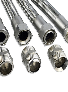 304不锈钢波纹管6分DN20 高温高压蒸汽管 3/4金属软管 编织网软管