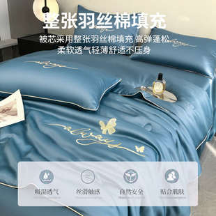 被子被芯 薄款 2024新款 冰丝夏凉被四件套可机洗水洗夏被空调被夏季