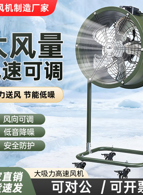 工业厂房移动强劲大风扇永磁无刷电机大功率商用强力落地扇排气扇