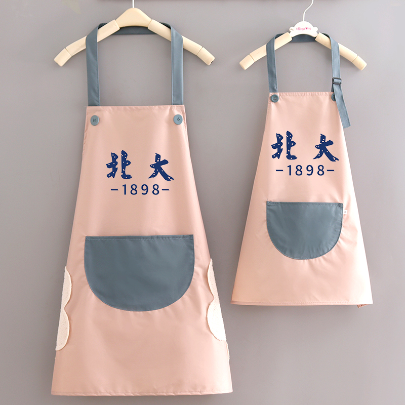 儿童防水围裙亲子家用成人厨房做饭画画围腰无袖女孩罩衣定制印字