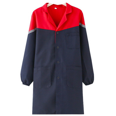 长袖围裙大褂工作服定制logo印字广告上班干活透气耐磨正穿衣男女