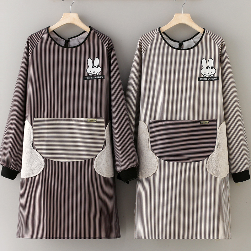 防水防油围裙长袖家用厨房做饭防污餐饮专用