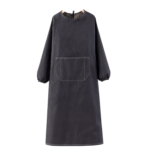 上班干活男工作服加肥加长耐磨围裙仓库透气牛仔罩衣工厂定制印字