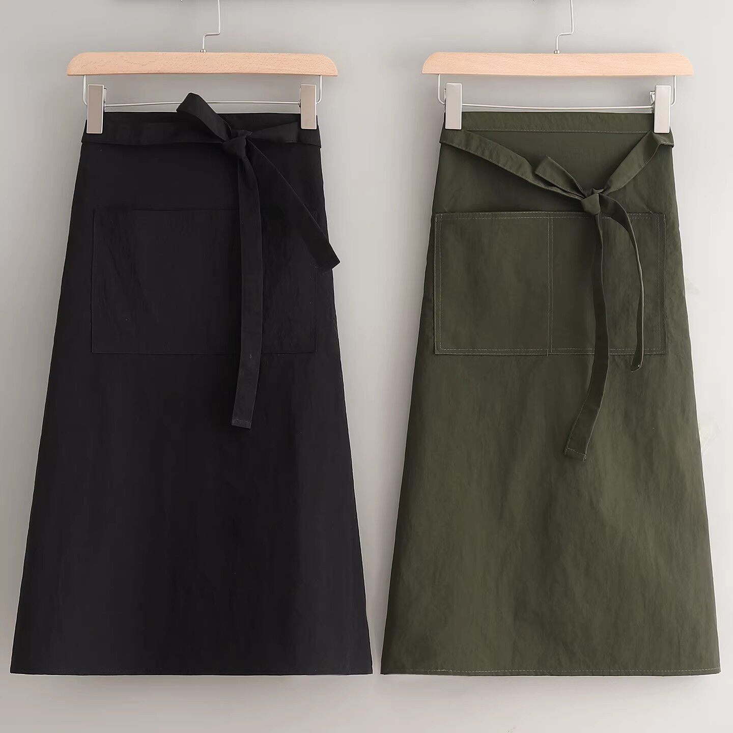 新款半截防泼水厨师围裙厨房餐饮半身围腰logo印字工作服围裙定制