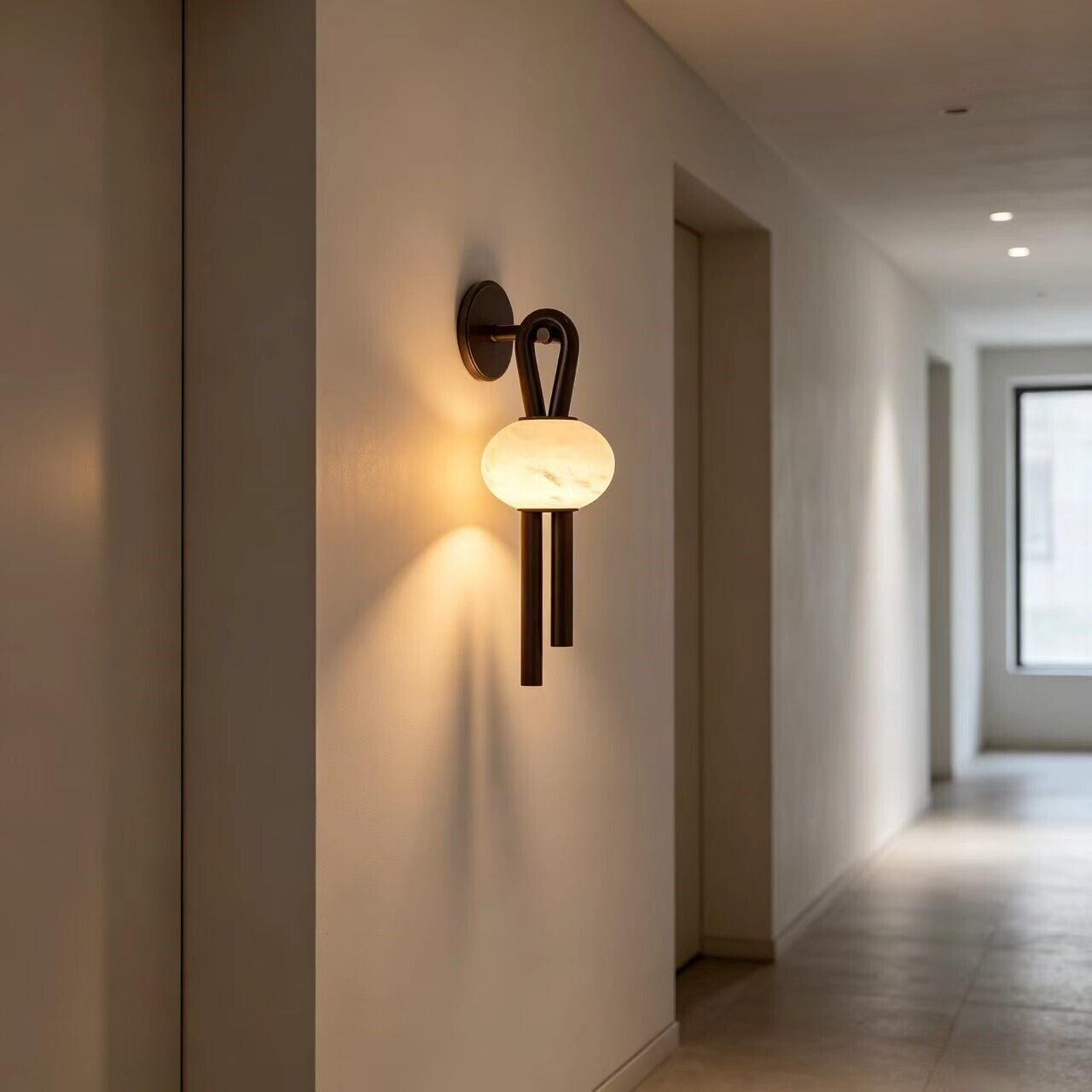 现代简约西班牙云石壁灯设计师款卧室床头灯过道走廊轻奢氛围灯