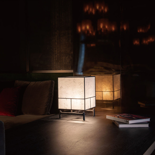 中古风天然西班牙云石台灯客厅卧室云石装饰灯酒店大堂民宿立式灯