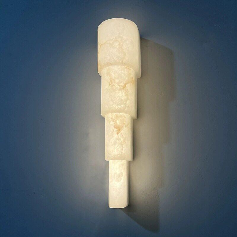 中古西班牙法式轻奢雪花云石壁灯意式简约过道客厅背景墙床头壁灯