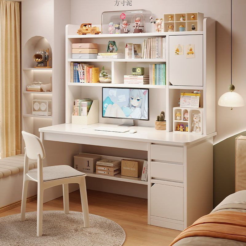 书桌书架一体桌子带书柜台式电脑桌家用卧室学生源头工厂一件