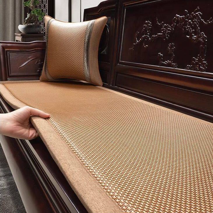 夏季新款凉垫钉制中式红木沙发坐垫垫子防滑沙发垫实木椅加厚凉席