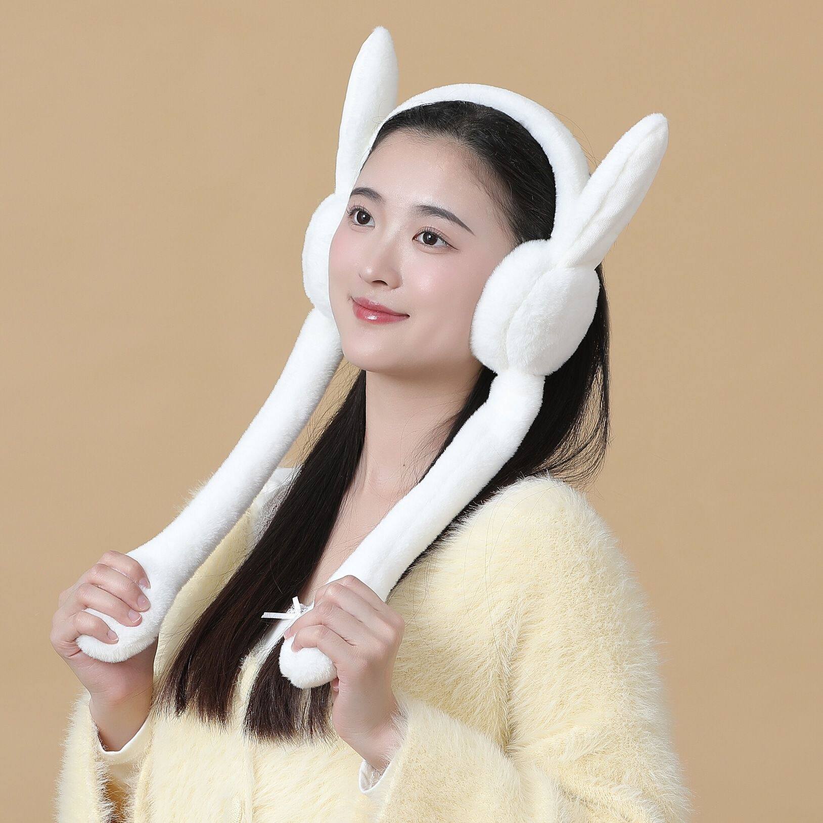 耳罩耳朵会动女冬季保暖耳套学生耳包儿童耳暖毛绒可爱护耳厚耳捂