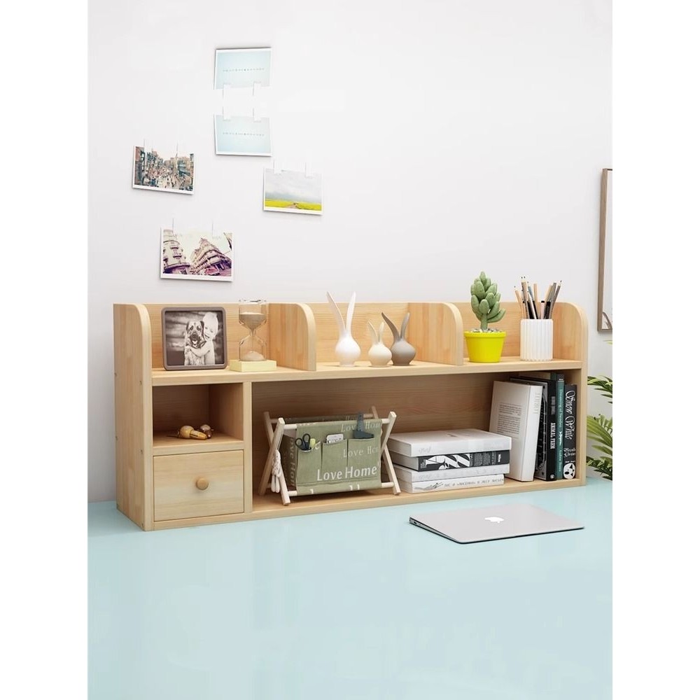 简易实木桌上小书架学生儿童收纳架松木多层飘窗储物柜桌面置,收纳整理,书桌收纳置物架,淘宝优惠券,粉丝福利购,淘宝优惠卷