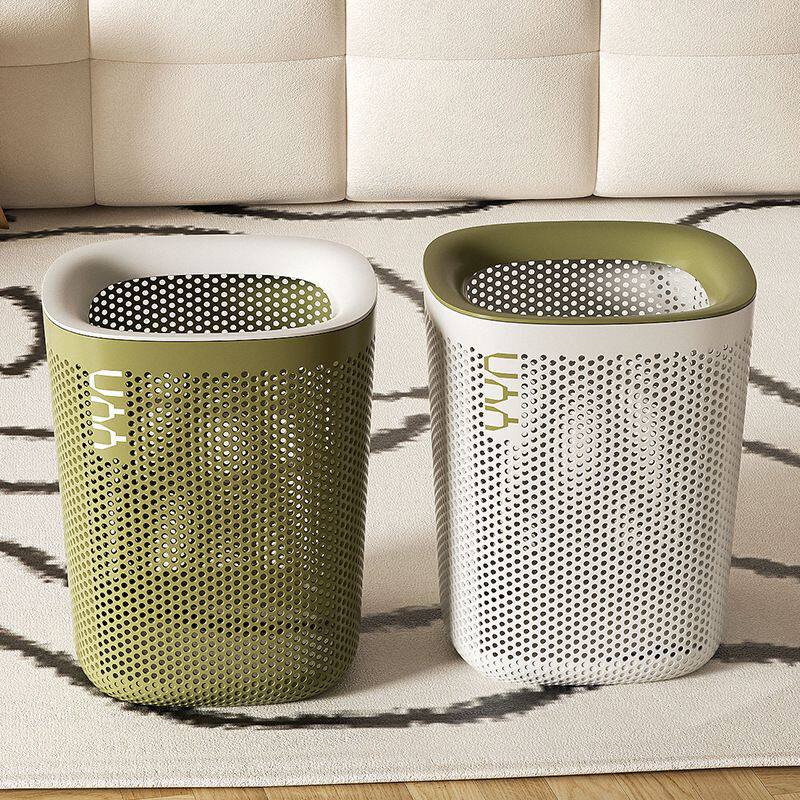 一件代发家用垃圾桶无盖客厅卧室镂空垃圾桶卫生间大号厨房垃圾桶