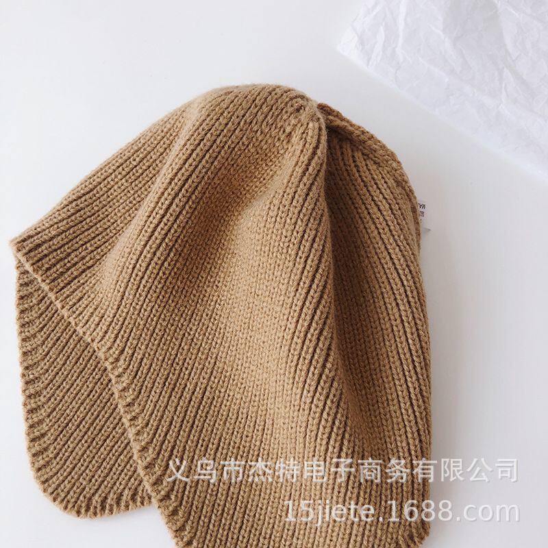 针织帽新款秋季儿童纯色简约时尚男童女童潮流韩版保暖休闲毛线帽