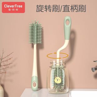 奶瓶刷婴儿洗刷子清洁套装置物架宝宝吸管奶嘴硅胶清洁刷