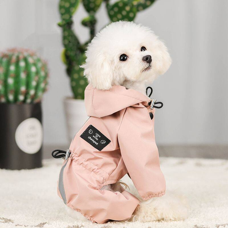 狗狗四脚全包雨衣防雨透气戴帽反光衣服狗简约时尚用品衣