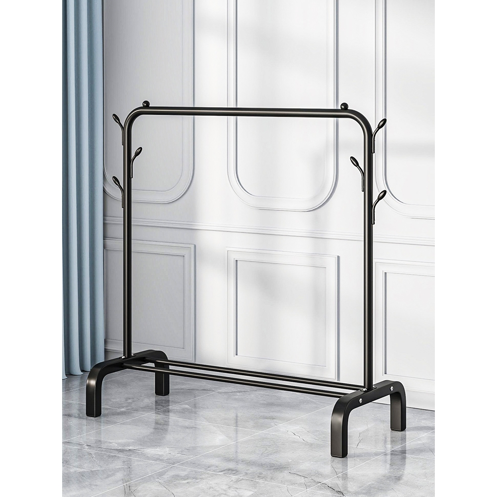 简易室内宿舍移动晒凉衣帽架子晾衣架落地家用卧室挂衣服折叠单杆