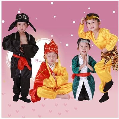 西游记服装儿童唐僧师徒四人道具全套孙悟空猪八戒沙僧衣服演出服