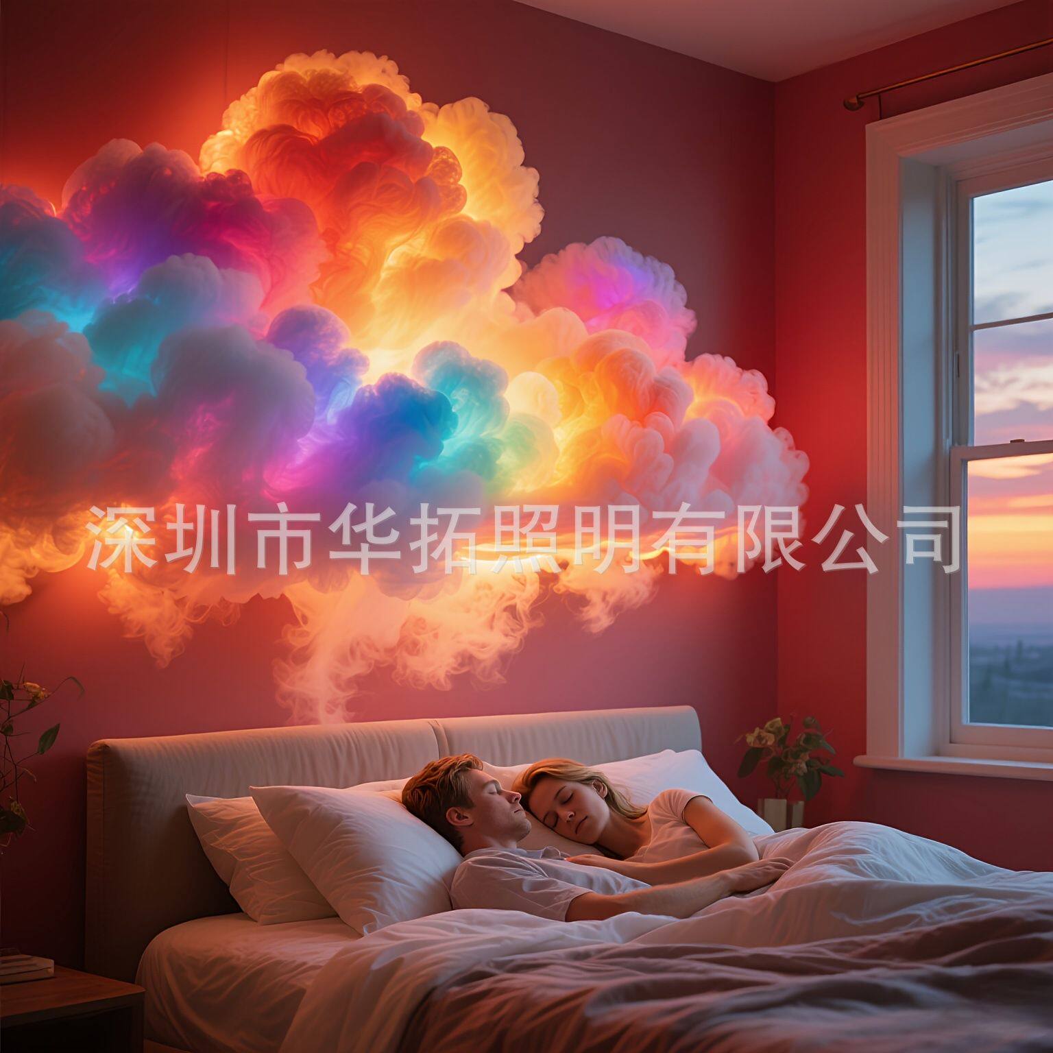?雷云灯DIY套件云朵灯幻彩圣诞节日卧室电竞房装饰USB供