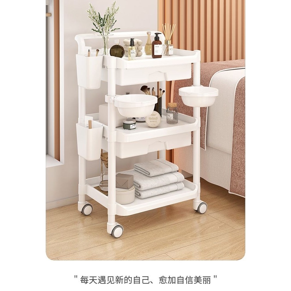 美容车美容院小推车仪器工具车美睫美甲收纳置物架纹绣手推车