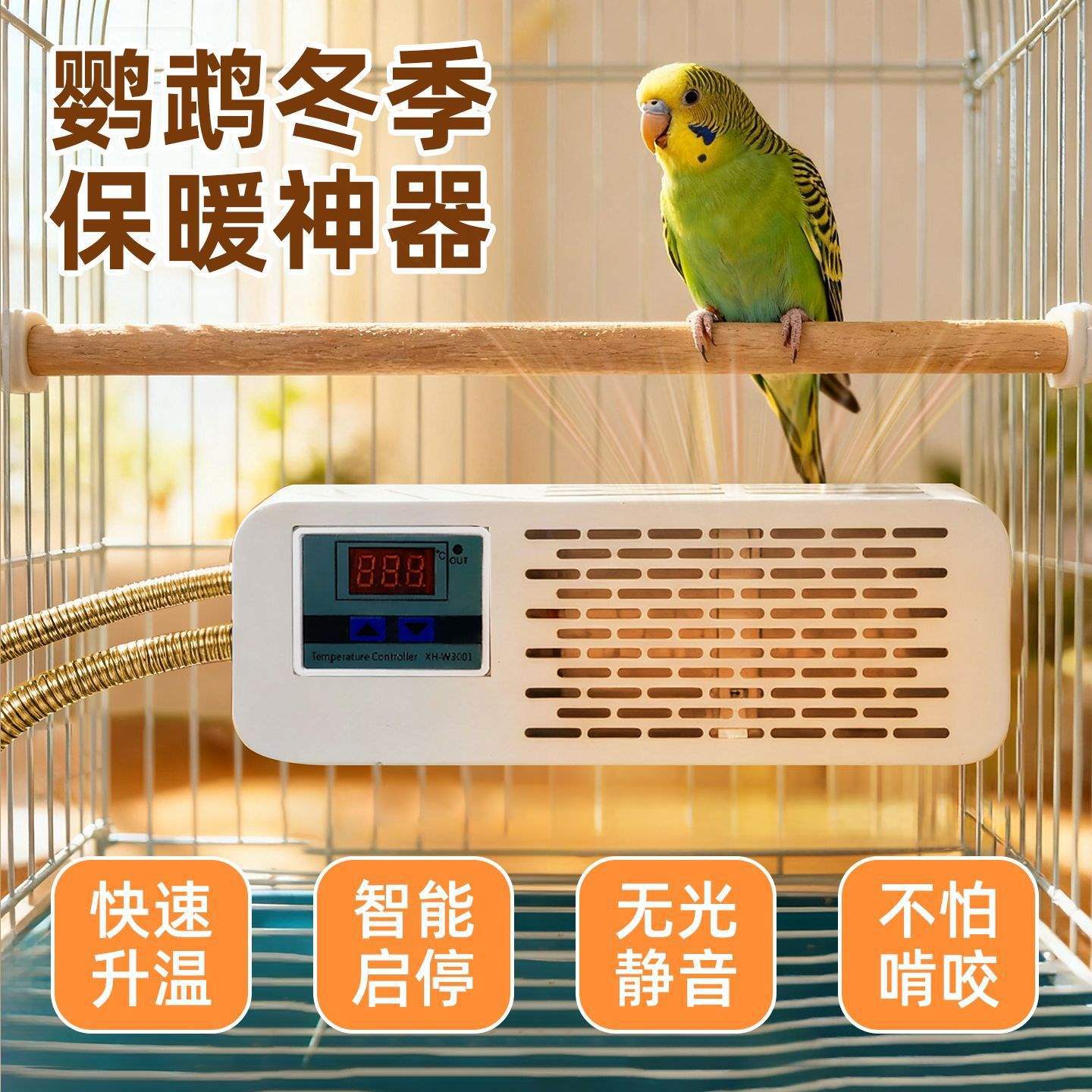 鹦鹉玄凤宠物恒温取暖器加热器专用保温灯鸟笼保暖温控窝过冬