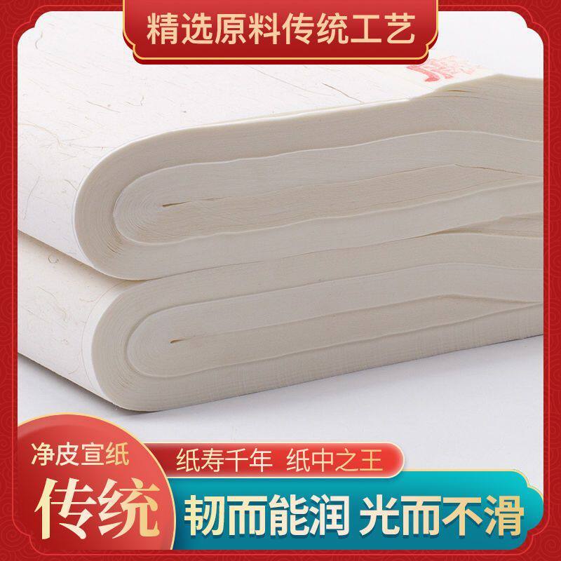 宣纸国画生宣半生半熟毛笔书法专用纸熟宣初学者练习作品纸工笔画