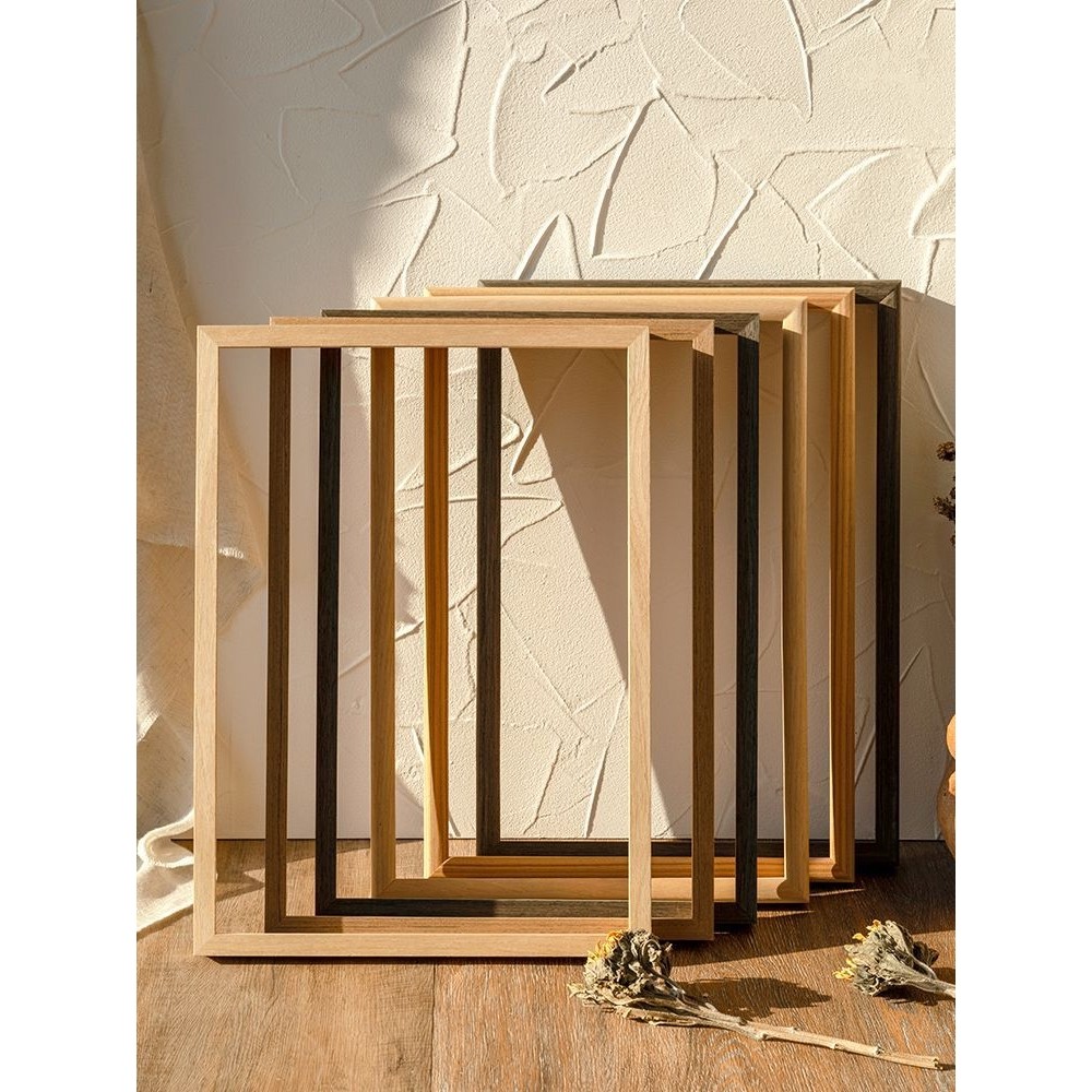 实木油画框外框钉做数字框装裱任意尺寸钉制十字绣相框架挂墙