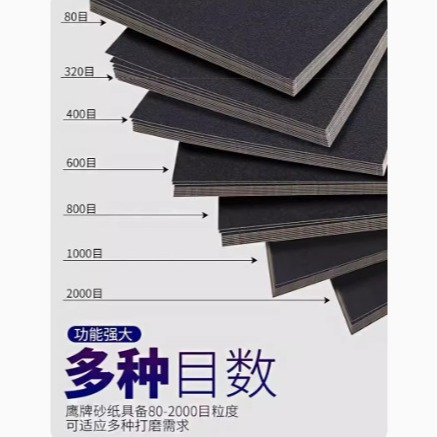 砂纸木工沙纸水磨干磨砂纸2000目墙面打磨抛光砂布水砂皮E18