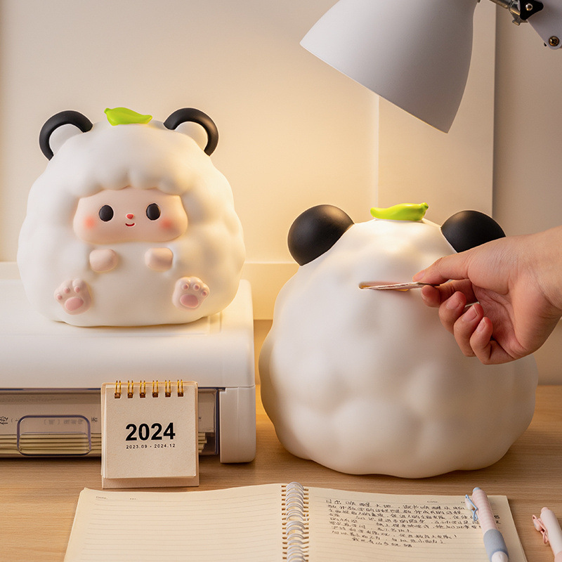 创意可爱小羊储蓄存钱罐2025新款儿童男女孩只进不出成人款大容量