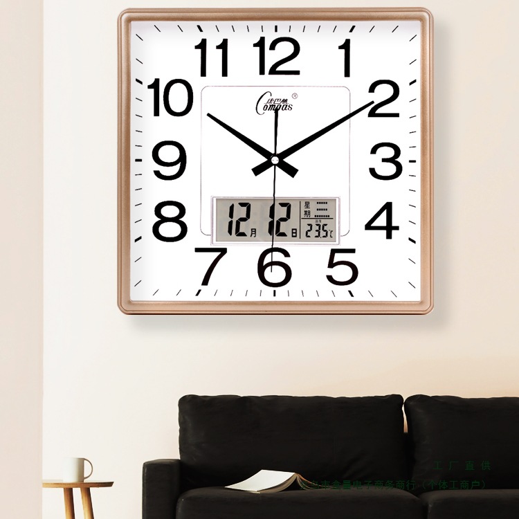 挂钟客厅静音家用时尚创意石英钟时钟简约电子钟北欧现代个性钟表