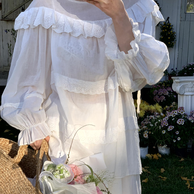 SewingDiary 原创手工缝纫多层花边休闲套装