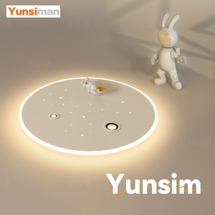 儿童房卧室灯简约现代led宇航员吸顶灯2025新款男孩女孩房间灯具