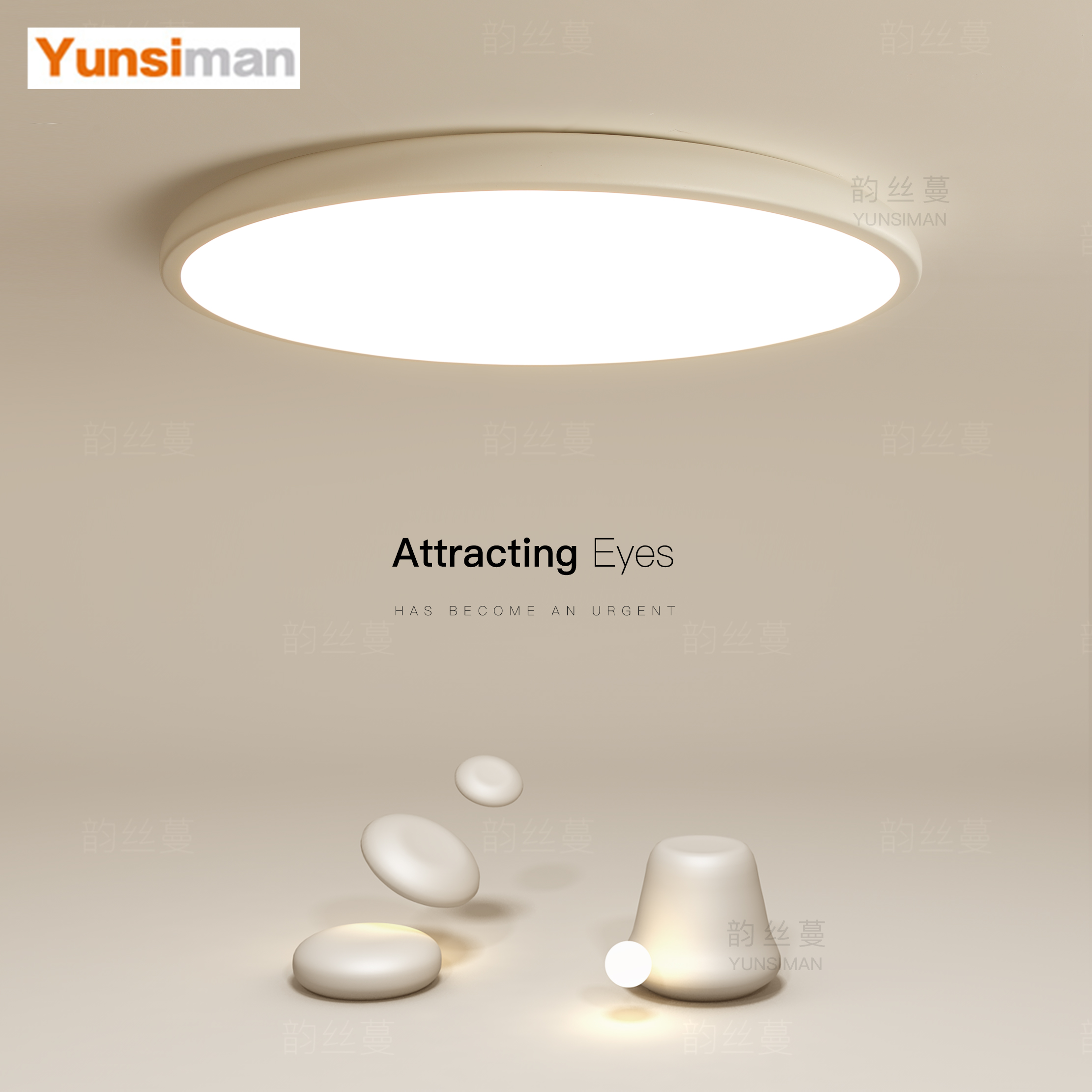 韵丝蔓阳台过道极简圆形吸顶灯