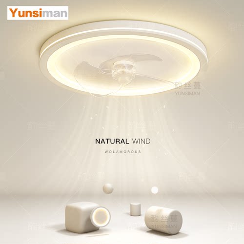韵丝蔓led简约现代卧室风扇灯