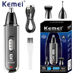 KEMEI Professional Electric Nose Hair Trimmer 3 In 1 Sidebur