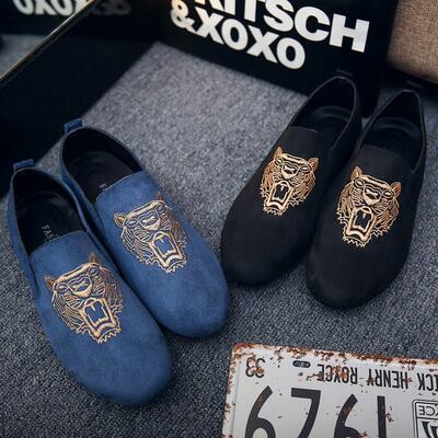 Casual Driving Loafers Slip on Flat Shoes Men 男豆豆鞋抖音鞋