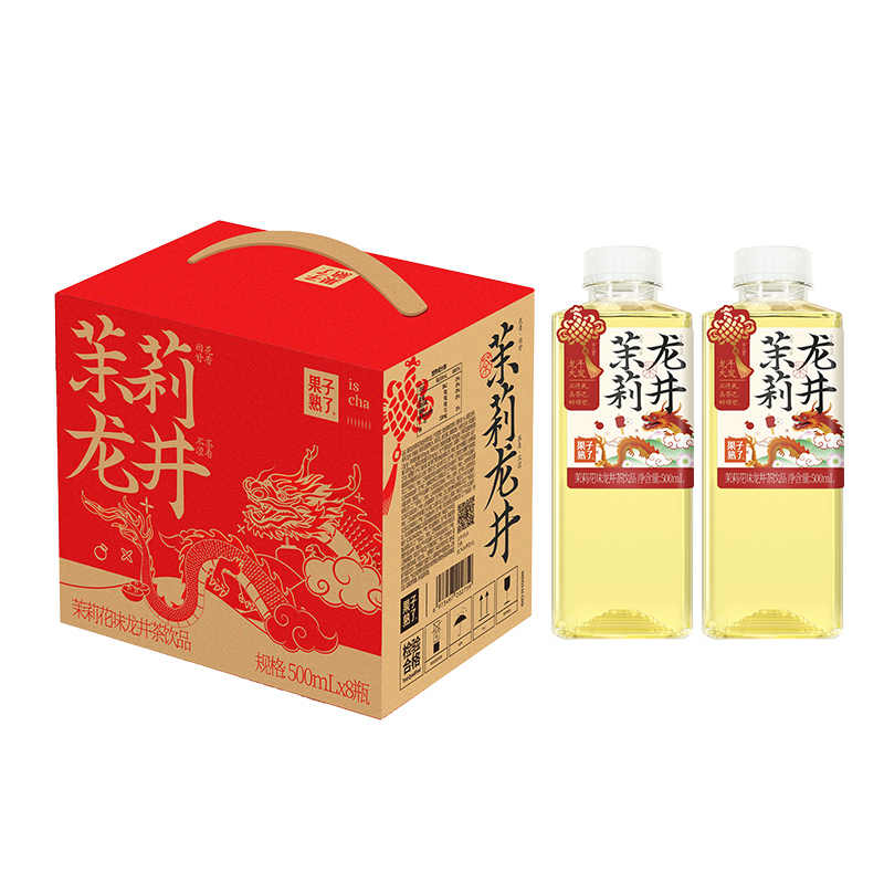 【积分兑换】果子熟了无糖茶茉莉龙井500ml*8瓶饮料