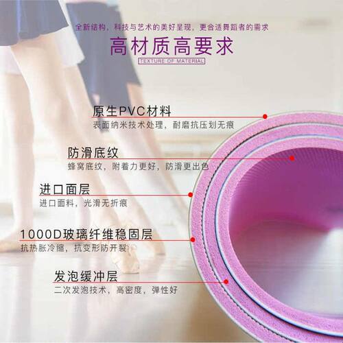 专业舞蹈室地胶环保耐磨防滑幼儿园舞蹈教室专用健身房塑胶地板